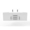 Castello Usa Nile 60" Wall Mounted White Vanity With White Top And Brushed Nickel Handles CB-MC-60W-BN-2053-WH - alternate 1
